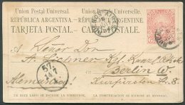 ARGENTINA TO GERMANY Postal Stationery 1884 VF - Postal Stationery
