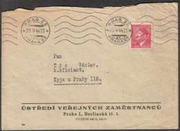 BuM0895 - Böhmen Und Mähren (1944) Prag 25 - Praha 25 (machine Postmark) Letter, Tariff: 1,20K (stamp: Adolf Hitler) - Brieven En Documenten