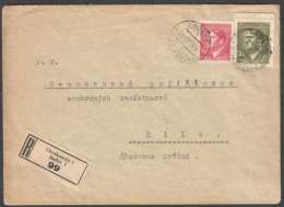 BuM0919 - Böhmen Und Mähren (1943) Otrokowitz 1 - Batov 1 / Zlin 1 - Zlin 1 (R-letter) Tariff: 4,20K (stamp: A. Hitler) - Lettres & Documents