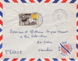 1953, LETTRE , AOF, SAINT LOUIS Pour La FRANCE, Yv  99  SEUL,   /5100 - Covers & Documents