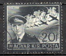 HUNGARY 1942 Air. Mourning For Stephen Horthy And Horthy Aviation Fund. - 20f Vice-regent Stephen Horthy  FU - Used Stamps