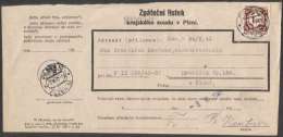 BuM0991 - Böhmen Und Mähren (1941) Pilsen 1 - Plzen 1 / Pilsen 10 - Plzen 10 (acknowledgment Of Receipt) - Brieven En Documenten