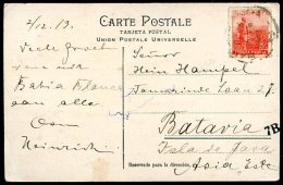 ARGENTINA TO JAVA Circulated Postcard 1919 VERY RARE DESTINATION, VF - Postal Stationery