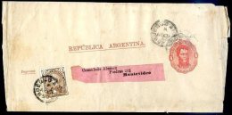 ARGENTINA TO URUGUAY Old Consular Wrapper W/Stamp VF - Postwaardestukken