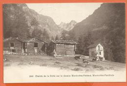 EGG795, Chalets De La Crête Sur Le Chemin Marécottes -  Finhaut, Marécottes - Fenêtrale, Vaches, Animée, Circulée 1909 - Finhaut