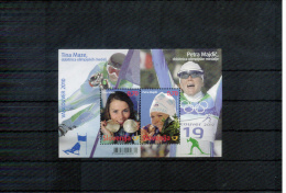 Slowenien / Slovenia 2010 Olympic Games Vancouver Gold Medals Block  Postfrisch / MNH - Invierno 2010: Vancouver