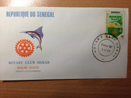 Sénégal FDC 1er Premier Jour 1983 Rotary Club Dakar Alizés Fish Poisson Fisch - Sénégal (1960-...)