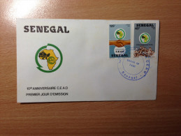 Sénégal FDC 1er Premier Jour 1987 10e Anniversaire CEAO - Senegal (1960-...)