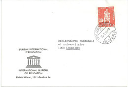 Motiv Brief  "BIE - Unesco,  Genève"               1974 - Briefe U. Dokumente