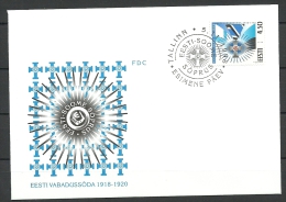 ESTLAND Estonia Estonie FDC Ersttagsbrief 1998 Michel 335 Estonian-Finnish Friendship Freiheitskrieg - Estonie