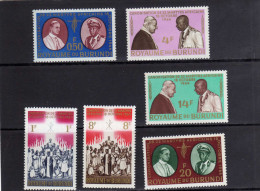 BURUNDI 1964 Canonization Of 22 African Martyrs POPE PAUL VI & JHON XXIII PAPA PAOLO & GIOVANNI COMPLETE SET SERIE MNH - Unused Stamps