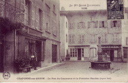 43 - HAUTE LOIRE - Craponne Sur Arzon - La Rue Du Commerce Et La Fontaine Bardon  - Carte Animée - - Craponne Sur Arzon