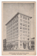 American State Savings Bank Lansing Michigan 1940s Postcard - Lansing