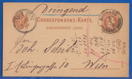 Tschechien; PC Korrespondencni Listek; Correspondenz Karte; 1879 Von Neuhaus Jindrichuv Hradec Nach Wien - Cartoline Postali