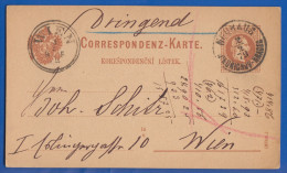 Tschechien; PC Korrespondencni Listek; Correspondenz Karte; 1879 Von Neuhaus Jindrichuv Hradec Nach Wien - Cartes Postales