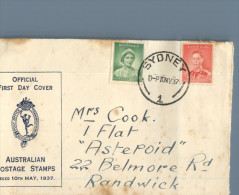 (662) Australia Front Panel Only Cover - Posted In 1937 - Storia Postale