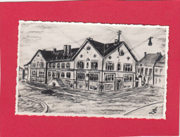 CPA PHOTO  -  L - ESCH Sur ALZETTE - Place De L Hotel De Ville - Illustration  Par Artiste Local Signé LR - Esch-sur-Alzette