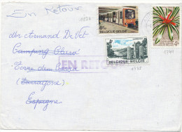 1977 Brief Van Antwerpen PZ1735+1749+1826 Naar Tarragona(ESP) Teruggestuurd EN RETOUR Zie Scan(s) - Covers & Documents