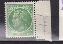 FRANCE N°675 80C VERT JAUNE TYPE CERES DE MAZELIN PAPIER EPAIS NEUF SANS CHARNIERE - Nuevos