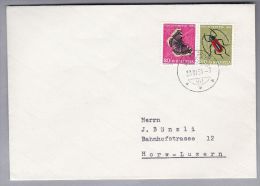 Schweiz Zusammendruck PJ 1953  Zu#Z39  1954-06-30 Horw Auf Brief - Zusammendrucke