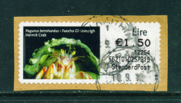 IRELAND - 2010  Post And Go/ATM Label  Hermit Crab  Used On Piece As Scan - Franking Labels