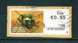 IRELAND - 2010  Post And Go/ATM Label  Green Tiger Beetle  Used On Piece As Scan - Franking Labels