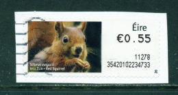 IRELAND - 2010  Post And Go/ATM Label  Red Squirrel  Used On Piece As Scan - Franking Labels
