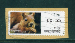 IRELAND - 2010  Post And Go/ATM Label  Red Squirrel  Used On Piece As Scan - Affrancature Meccaniche/Frama