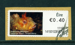 IRELAND - 2010  Post And Go/ATM Label  Tompot Blenny  Used On Piece As Scan - Franking Labels