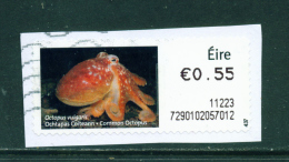 IRELAND - 2010  Post And Go/ATM Label  Common Octopus  Used On Piece As Scan - Franking Labels