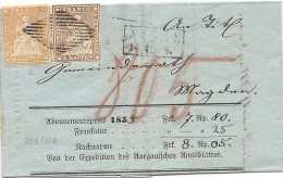 1855 Nachnahme 22B Und 25B Nachnahme KW 680 Sehr Schöner Brief - Lettres & Documents