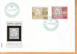 Yugoslavia 1974 Y FDC 100th Ann Of Montenegro Stamps Mi No 1549-50 Postmark RARE Pakrac 11.03.1974. - FDC