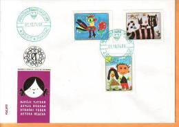 Yugoslavia 1974 Y FDC Children Joy Of Europe  Mi No 1573-75 Postmark RARE Pakrac 01.10.1974. - FDC