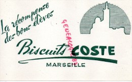 13 - MARSEILLE - SUPERBE BUVARD BISCUITS COSTE - LA RECOMPENSE DES BONS ELEVES  ECOLE - Autres & Non Classés