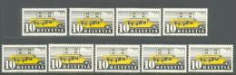 1937 SWITZERLAND AUTOPOST 9x Sets MICHEL: 311 TYPE I MNH ** - Ongebruikt