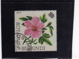 BURUNDI 1966  FLORA FLORES HIBISCUS FLOWER FIORE USED - Oblitérés