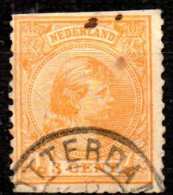 NETHERLANDS 1891 Queen Wilhelmina  - 3c. - Orange   FU - Usati