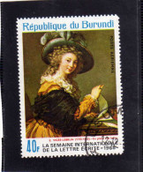 BURUNDI 1968 SEMAINE INTERNATIONALE DE LA LETTRE ECRITE USED VIGEE LEBRUN - Usati