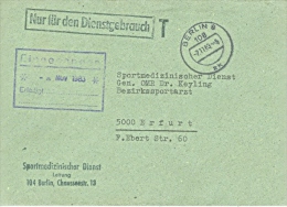 DDR Berlin TGST 1983 Nur Für Den Dienstgebrauch Sportmedizinischer Dienst Der DDR Leitung - Covers & Documents