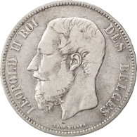 Monnaie, Belgique, Leopold II, 5 Francs, 5 Frank, 1867, TB+, Argent, KM:24 - 5 Francs