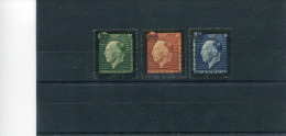 1947-Greece- "King George II Mourning Issue" Complete Set MNH (600/8drs. Light Bend) - Nuevos