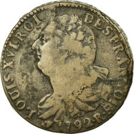 Monnaie, France, 2 Sols François, 2 Sols, 1792, Orléans, TTB, Bronze - Sonstige & Ohne Zuordnung