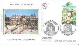 Enveloppe FDC Soie - Jardins De France - Le Jardin Du Luxembourg - Paris - 2003 - 2000-2009