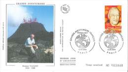 Enveloppe FDC Soie - Grands Aventuriers - Haroun Tazieff - Paris - 2000 - 2000-2009