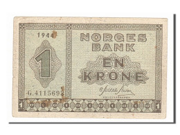 Billet, Norvège, 1 Krone, 1944, TTB - Norvegia