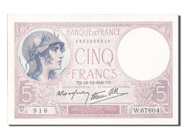 Billet, France, 5 Francs, 5 F 1917-1940 ''Violet'', 1940, 1940-12-12, NEUF - 5 F 1917-1940 ''Violet''