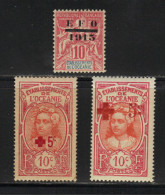 OCEANIE N° 38, 41 & 42 * - Unused Stamps