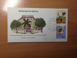 Sénégal FDC 1er Premier Jour 1989 50 Ans Institut Ste Jeanne D'Arc Christ Religion Jesus Eglise Church Kirche - Senegal (1960-...)