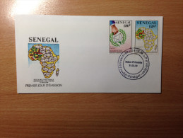Sénégal FDC 1er Premier Jour 1990 Ecole Mutinationale Supérieure Des Postes Abidjan Côte D'Ivoire Mail Post - Senegal (1960-...)