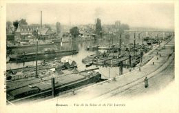 N°36552 -cpa Rouen -vue De La Seine Et Le L'ïle Lacroix- Péniches- - Péniches